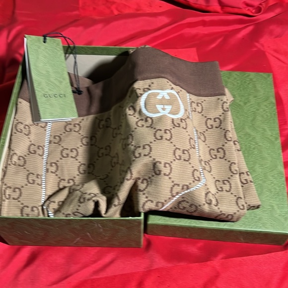 Authentic Gucci Leggings Monogram GG Print Stretch Women’s  Pants Size L $920 - Picture 9 of 14